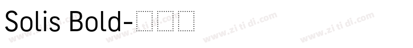Solis Bold字体转换